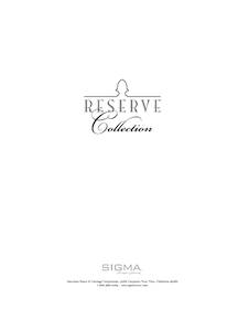 Reserve Collection full line catalog and price list