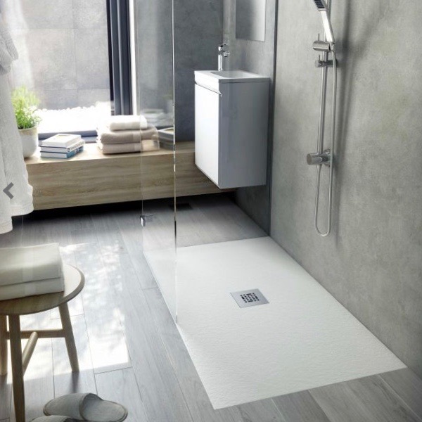 Flush with the floor installation.