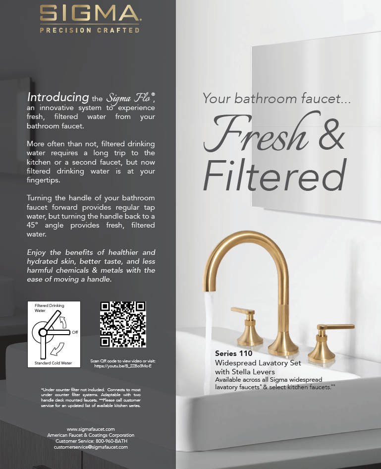 Sigma FLO filter lavatory price list